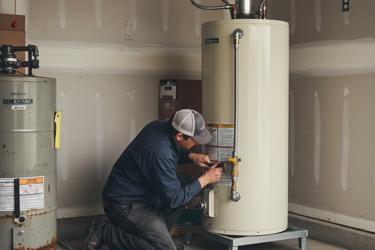Water heater and shutoff valve replacement in Cape Charles
